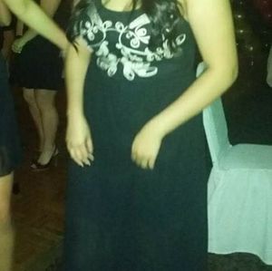 Black long prom dress